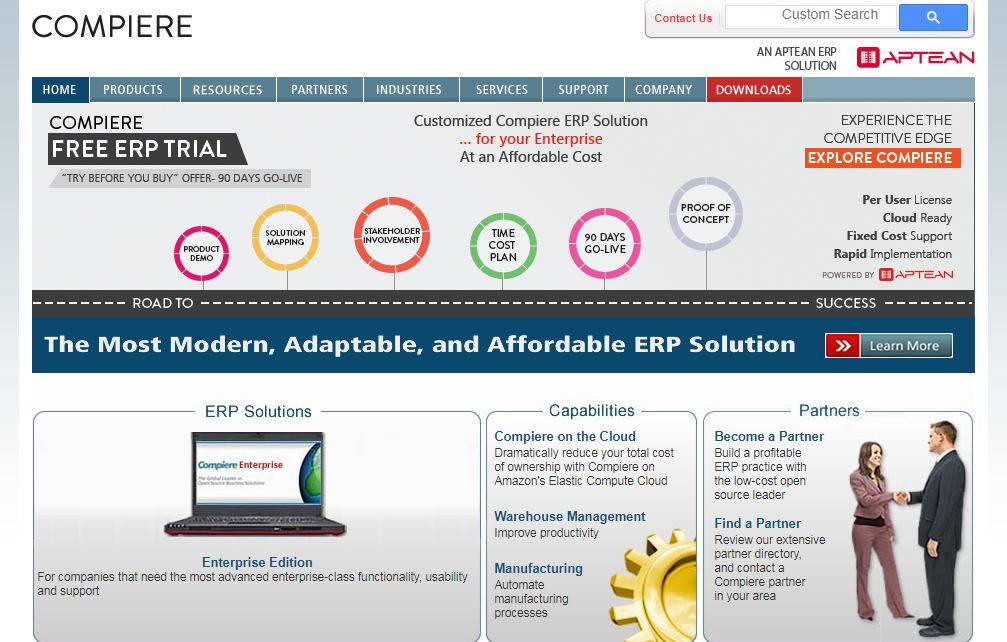 Phần mềm ERP Compiere là phần mềm mã nguồn có giá cả phải chăng