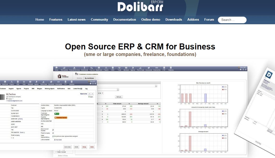 Dolibarr là phần mềm quản lý doanh nghiệp có tính cạnh tranh với cộng đồng người dùng cao