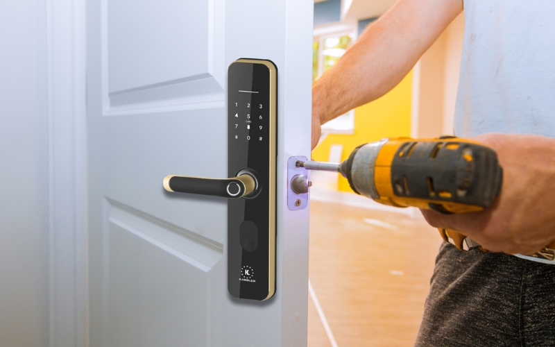 Hướng dẫn cách lắp khóa cửa vân tay