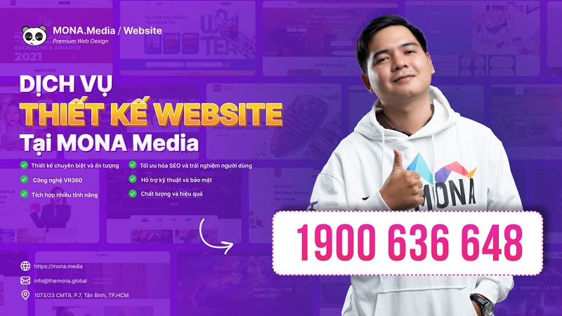 Dịch vụ thiết kế website tại MONA Media