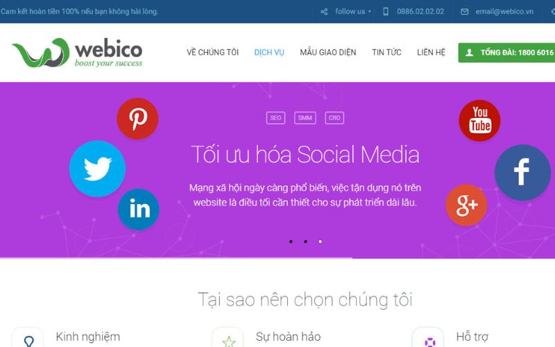 Công ty thiết kế web Webico